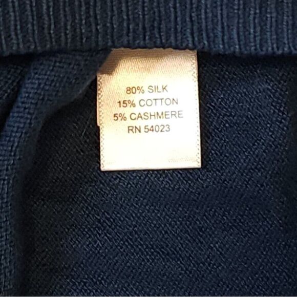 Banana Republic Lightweight Silk Blend Argyle Sweater XL Teal Gray Preppy - Picture 6 of 8